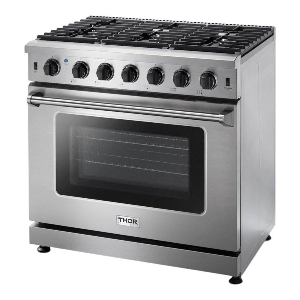 36 INCH 6-BURNER SEALED PROFESSIONAL L-SERIES GAS RANGE 