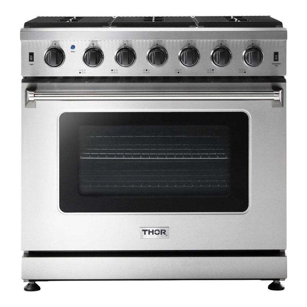 36 INCH 6-BURNER SEALED PROFESSIONAL L-SERIES GAS RANGE 