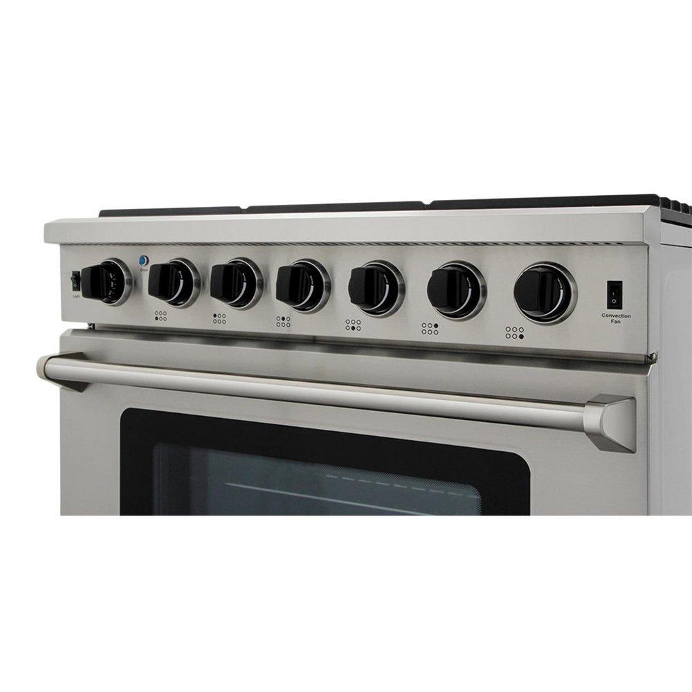 36 INCH 6-BURNER SEALED PROFESSIONAL L-SERIES PROPANE GAS RANGE 