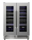 24 in. 42 Bottle Dual Zone Wine Cooler in Stainless Steel