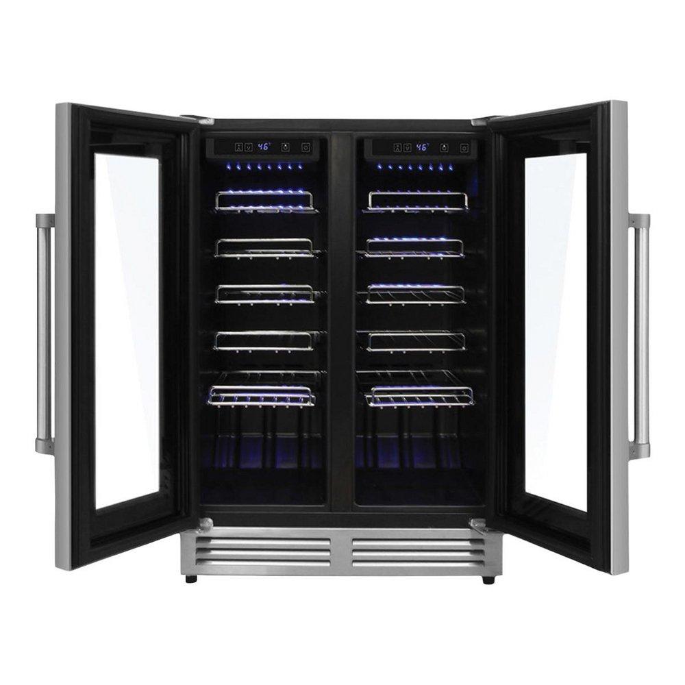 24 INCH 42-BOTTLE DUAL ZONE WINE COOLER 