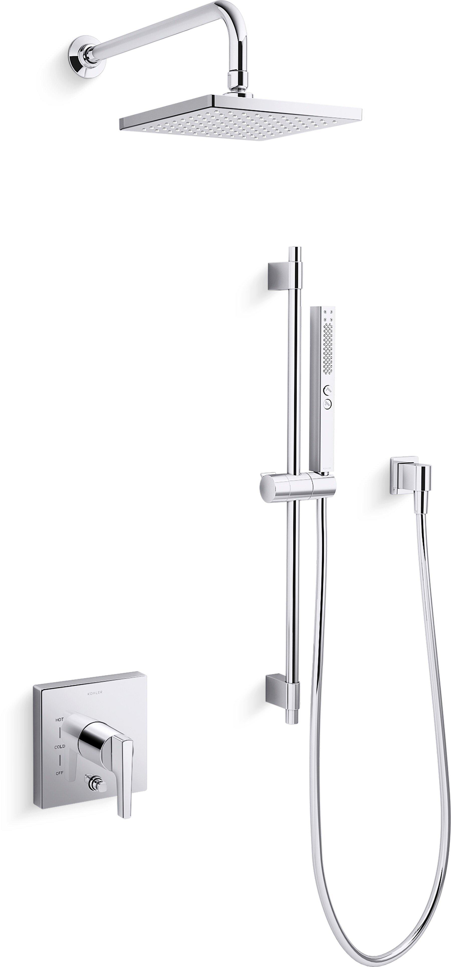 KOHLER Polished Chrome Single Handle Multi Function Shower System 