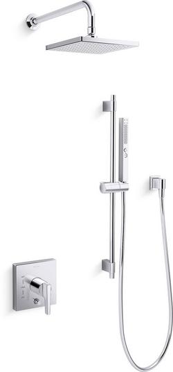 Single Handle Multi Function Shower System in Polished Chrome
