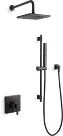 KOHLER Matte Black Single Handle Multi Function Shower System 