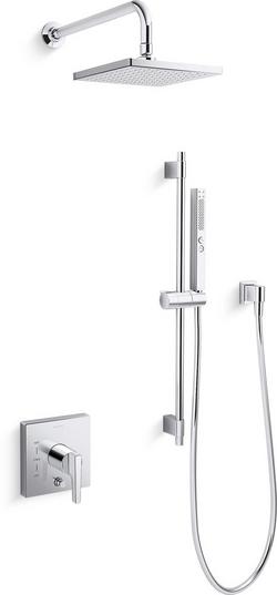 Single Handle Multi Function Shower System in Polished Chrome