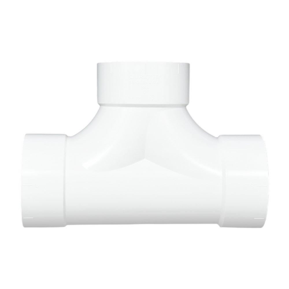 6 PVC DWV 2-WAY CO TEE 