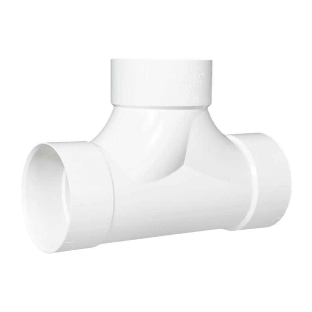 CHARLOTTE PIPE 6 in. PVC DWV 2-Way Cleanout Tee | Ferguson