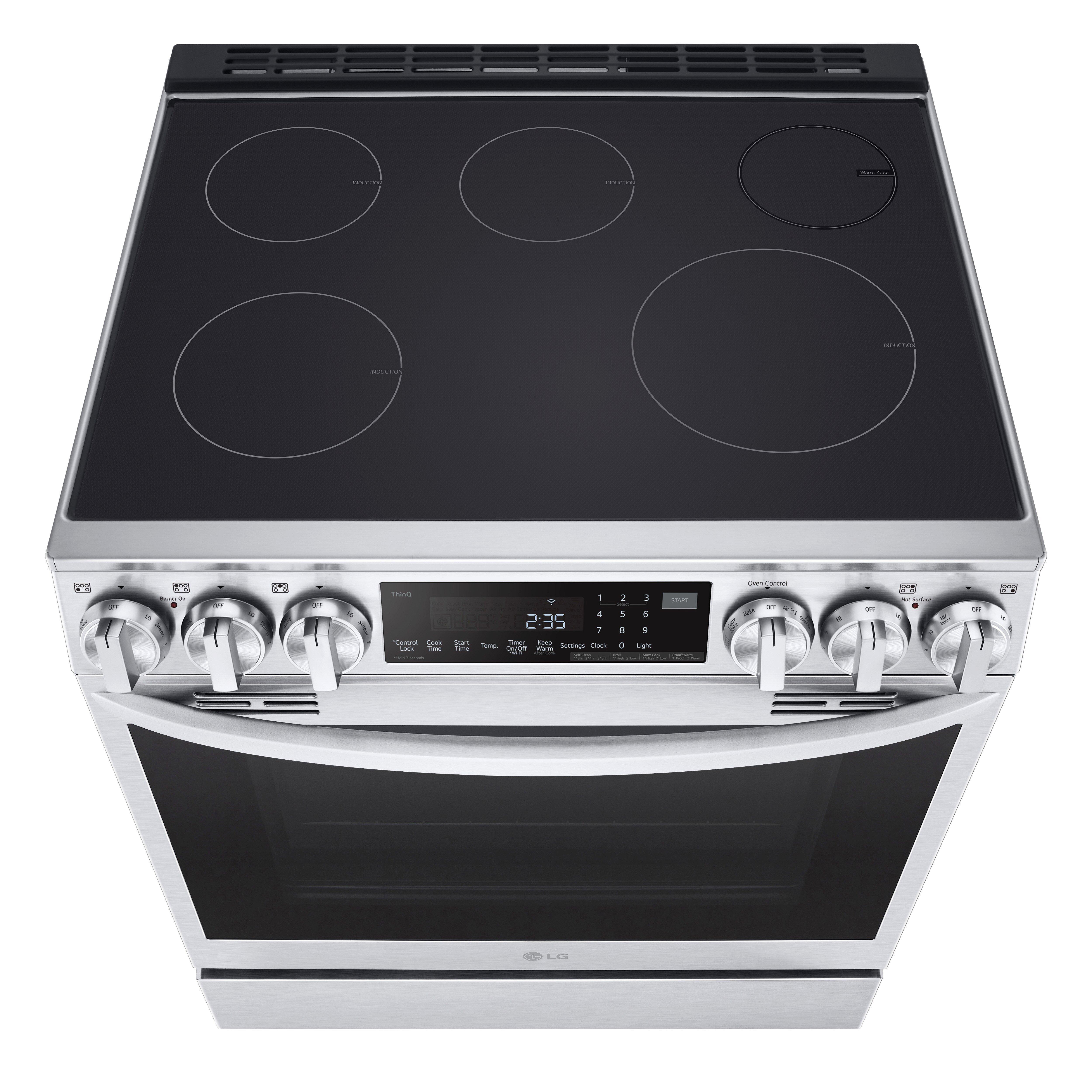 6.3 cu. ft. Smart Induction Slide-in Range in Printproof Stainless Steel 