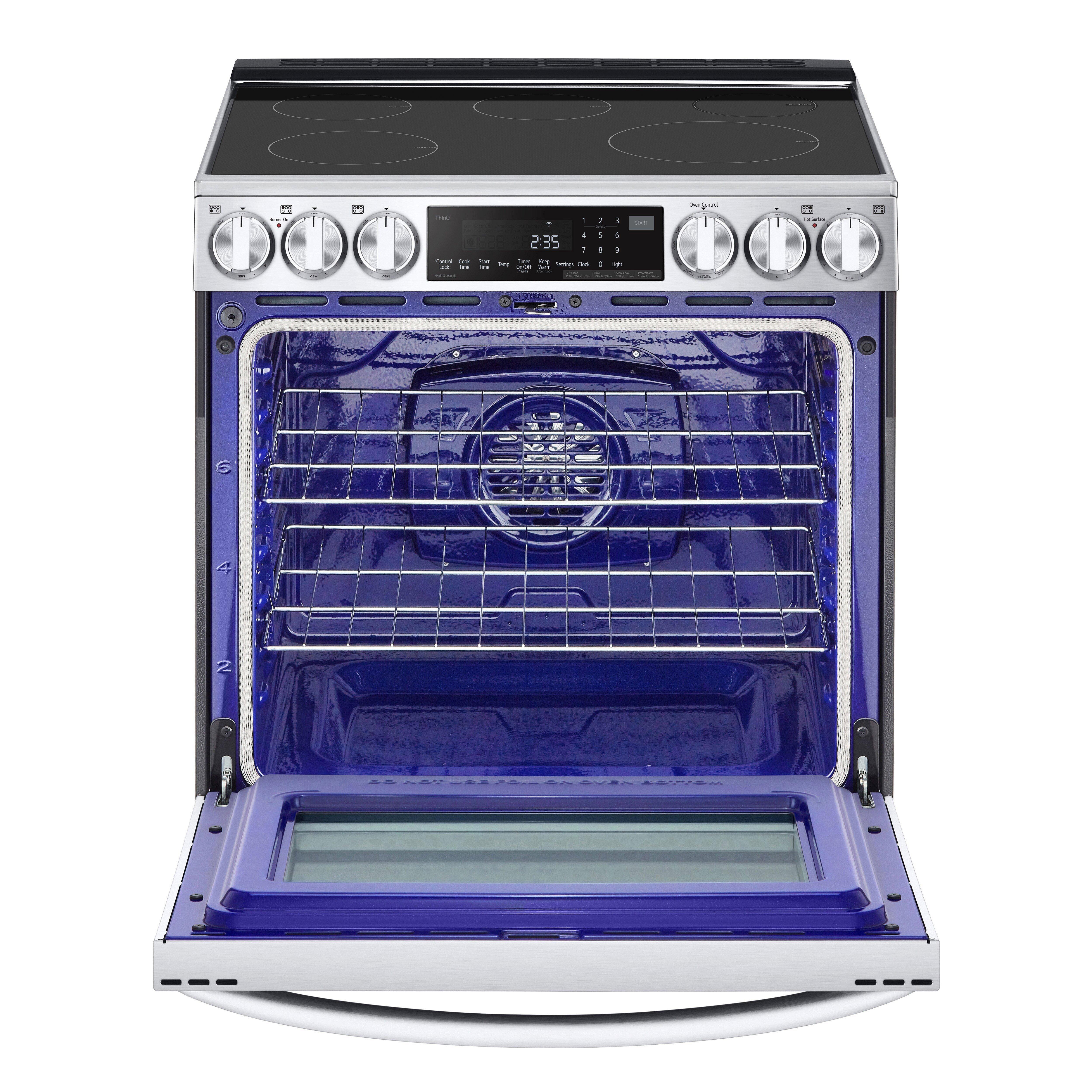 6.3 cu. ft. Smart Induction Slide-in Range in Printproof Stainless Steel 