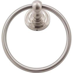 Round Closed Towel Ring in Satin Nickel