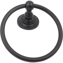 Round Closed Towel Ring in Matte Black