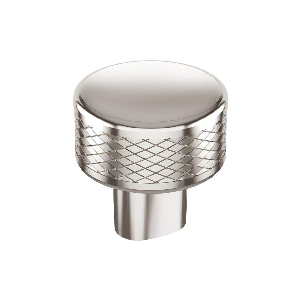 BRONX 1-1/4 INCH  32MM  DIAMETER POLISHED NICKEL CABINET KNOB 