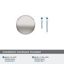 ESQUIRE 1-1/4 INCH  32MM  DIAMETER POLISHED NICKEL/GUNMETAL CABINET KNOB 