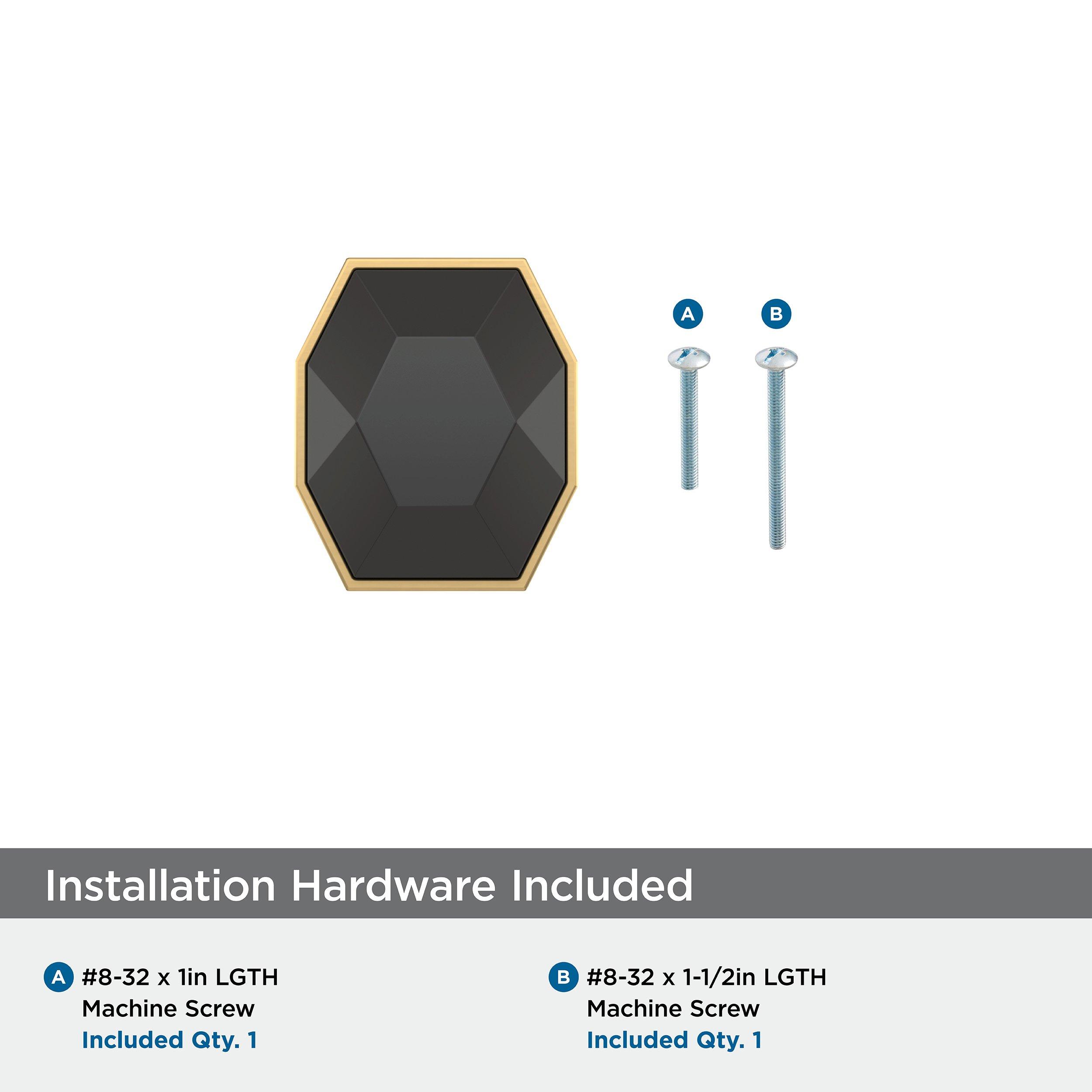 LONDON 1-5/8 INCH  41MM  LENGTH BLACK BRONZE/CHAMPAGNE BRONZE CABINET KNOB 