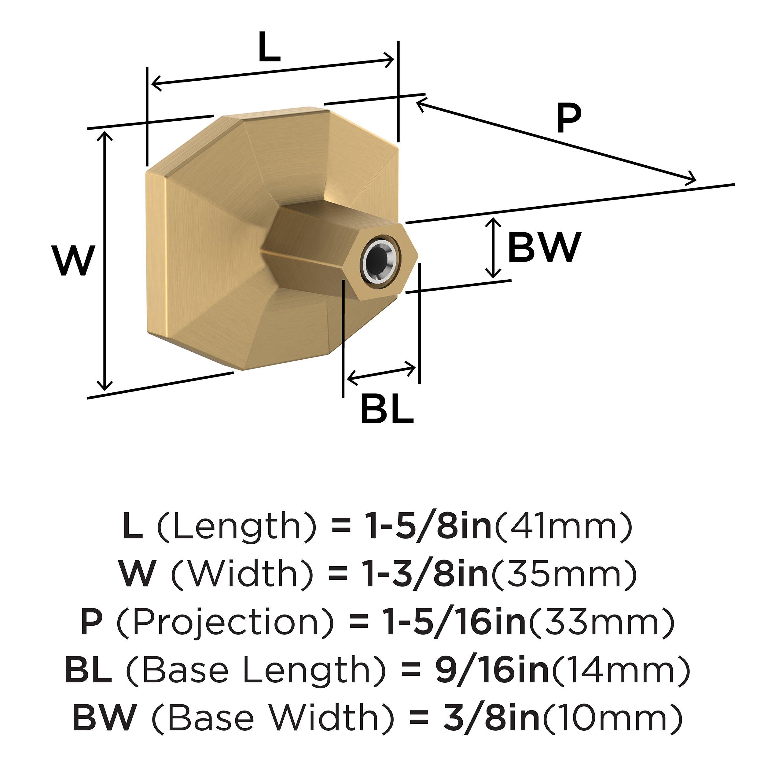 LONDON 1-5/8 INCH  41MM  LENGTH BLACK BRONZE/CHAMPAGNE BRONZE CABINET KNOB 