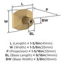 LONDON 1-5/8 INCH  41MM  LENGTH BLACK BRONZE/CHAMPAGNE BRONZE CABINET KNOB 