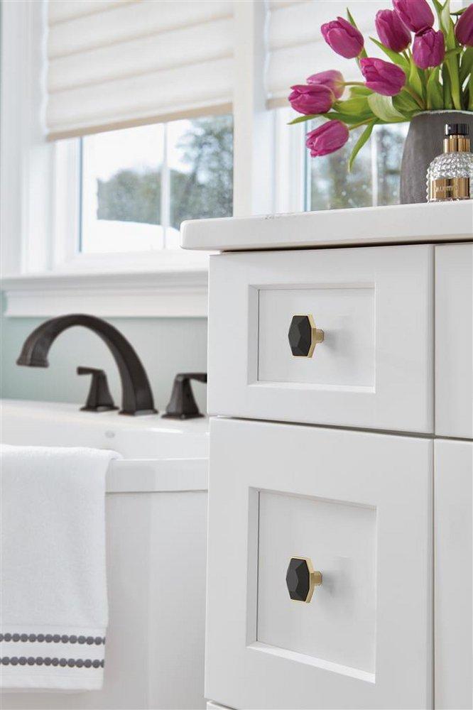 LONDON 1-5/8 INCH  41MM  LENGTH BLACK BRONZE/CHAMPAGNE BRONZE CABINET KNOB 