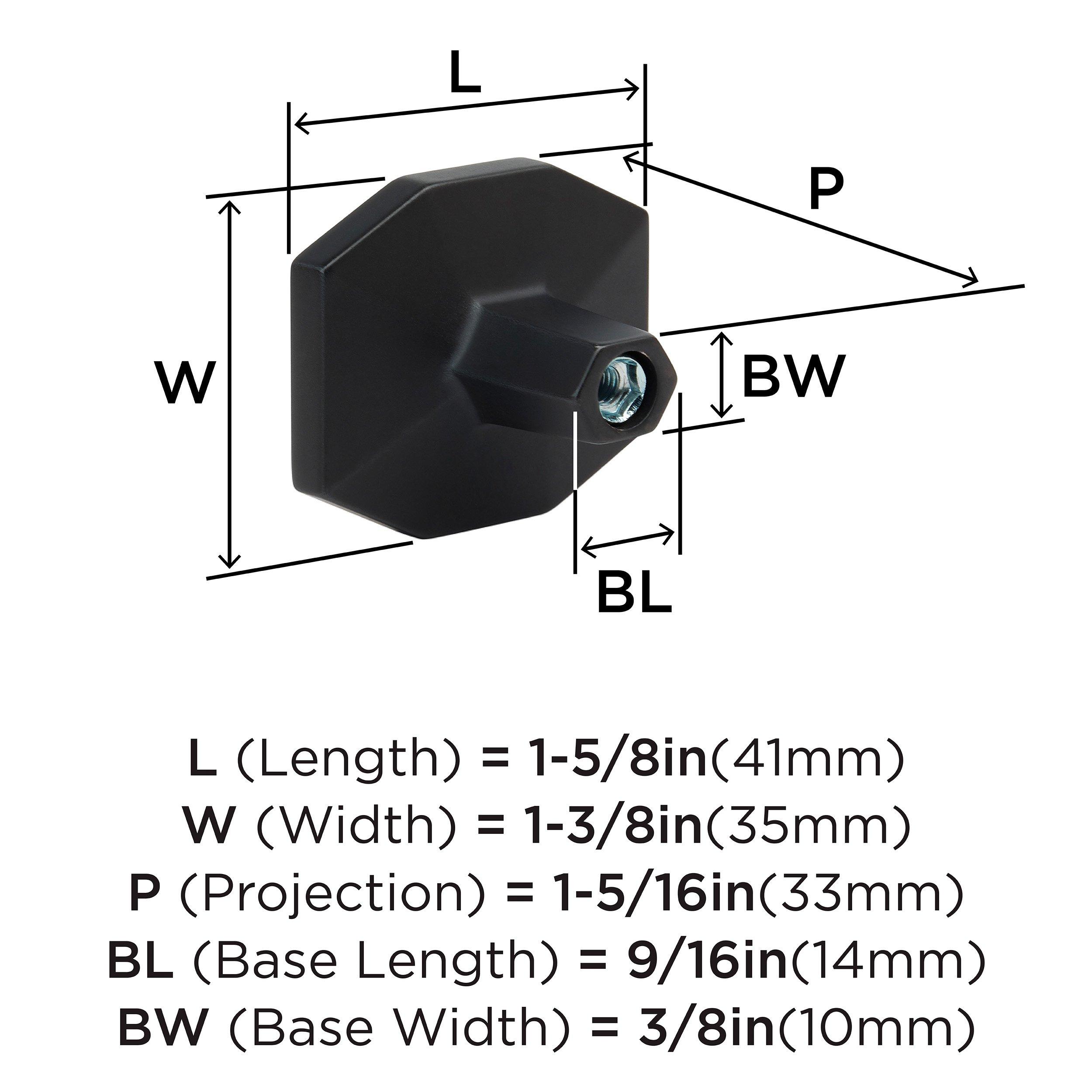 CARRIONE 1-5/8 INCH  41MM  LENGTH MARBLE WHITE/BLACK BRONZE CABINET KNOB 