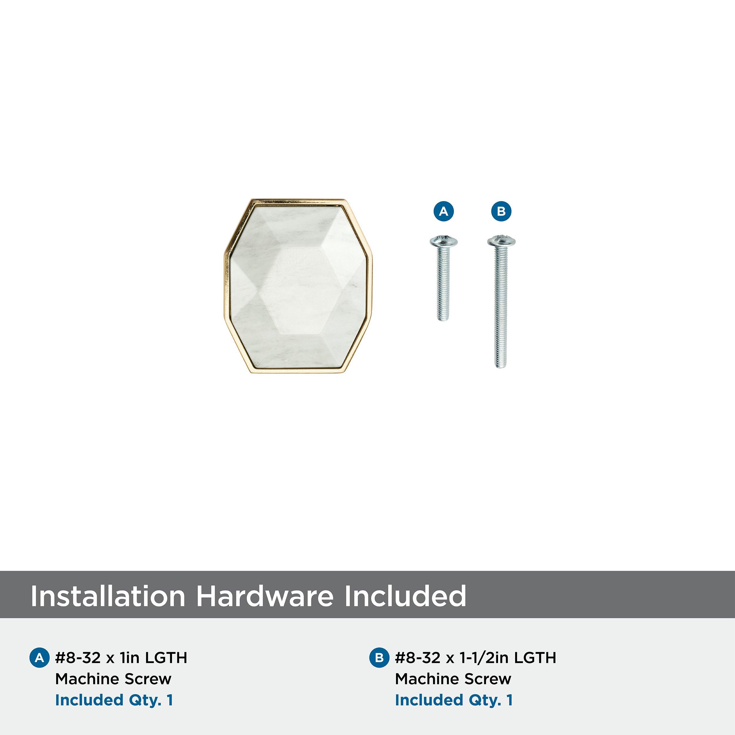 Amerock Marble White 1-5/8 in. Knob 