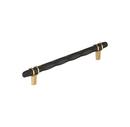8 in. Center-to-Center Cabinet Pull in Black Bronze/Champagne Bronze