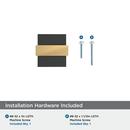 OVERTON 1-3/8 INCH  35MM  LENGTH BRUSHED MATTE BLACK/CHAMPAGNE BRONZE CABINET KNOB 