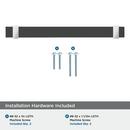 OVERTON 6-5/16 INCH  160MM  CENTER-TO-CENTER BRUSHED MATTE BLACK/POLISHED CHROME CABINET PULL 