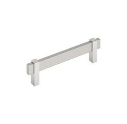 5-1/16 in. Center-to-Center Cabinet Pull in Satin Nickel/Polished Chrome