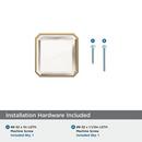 Amerock Clear 1-3/8 in. Square Knob 