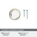 GLACIO 1-1/2 INCH  38MM  DIAMETER CLEAR/CHAMPAGNE BRONZE CABINET KNOB 