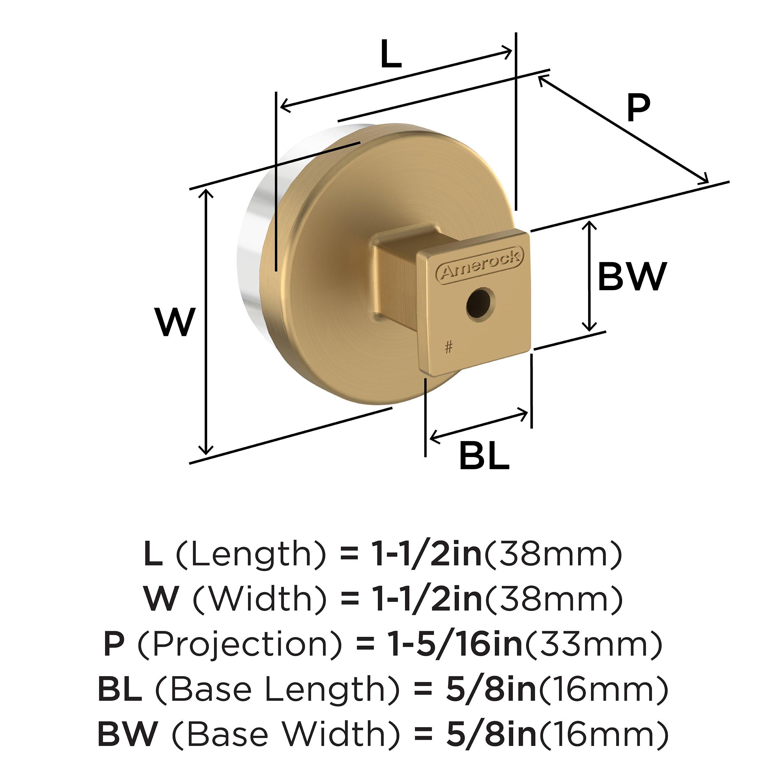 GLACIO 1-1/2 INCH  38MM  DIAMETER CLEAR/CHAMPAGNE BRONZE CABINET KNOB 