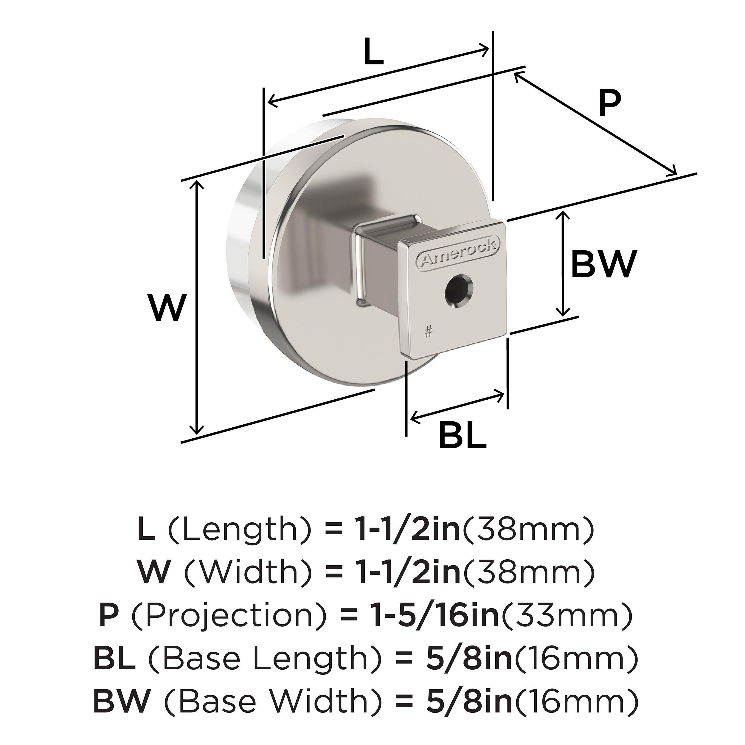 GLACIO 1-1/2 INCH  38MM  DIAMETER CLEAR/POLISHED NICKEL CABINET KNOB 