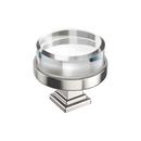 1-1/2 in. Round Cabinet Knob in Clear/Polished Nickel