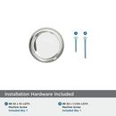 GLACIO 1-1/2 INCH  38MM  DIAMETER CLEAR/POLISHED NICKEL CABINET KNOB 