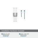 GLACIO 2-1/8 INCH  54MM  LENGTH CLEAR/POLISHED CHROME CABINET KNOB 