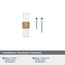 GLACIO 2-1/8 INCH  54MM  LENGTH CLEAR/CHAMPAGNE BRONZE CABINET KNOB 