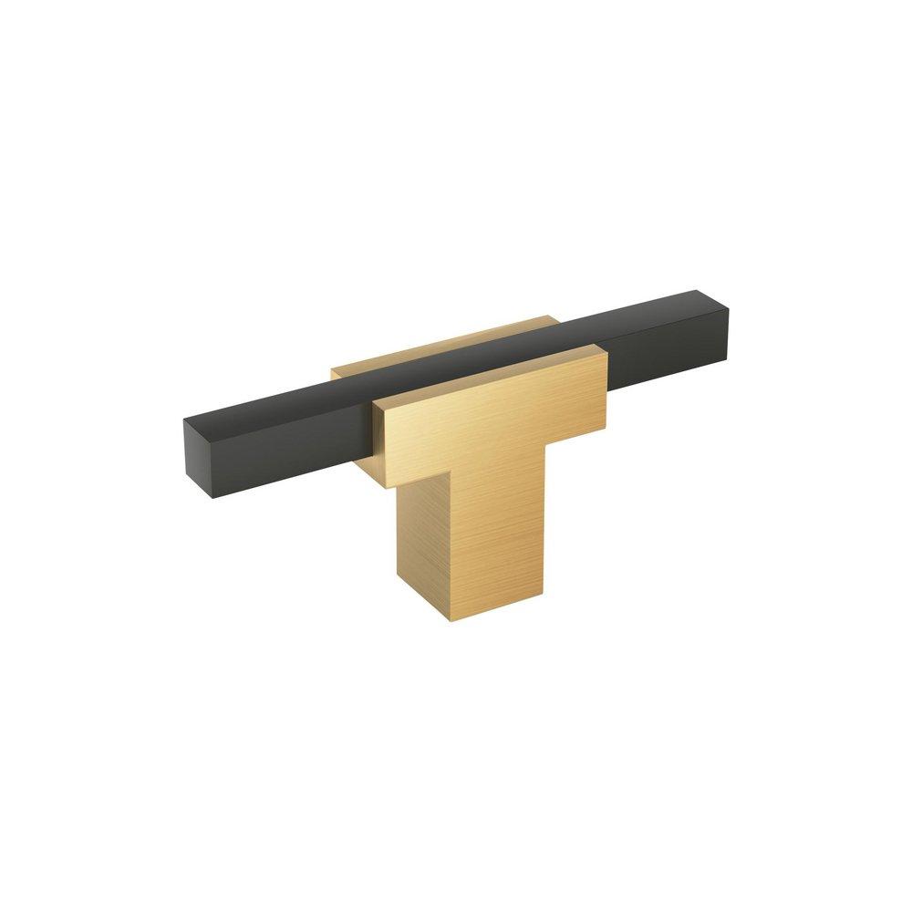 URBANITE 2-3/4 INCH  70MM  LENGTH CHAMPAGNE BRONZE/MATTE BLACK CABINET KNOB 