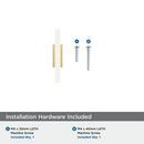 URBANITE 2-3/4 INCH  70MM  LENGTH CHAMPAGNE BRONZE/WHITE CABINET KNOB 