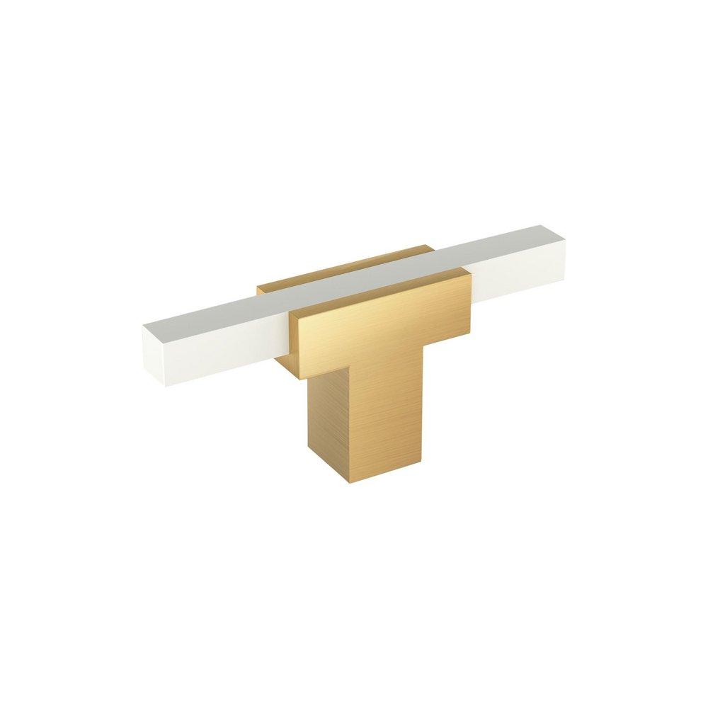 URBANITE 2-3/4 INCH  70MM  LENGTH CHAMPAGNE BRONZE/WHITE CABINET KNOB 