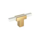 2-3/4 in. Bar Cabinet Knob in Champagne Bronze/White