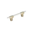 3-3/4 in. Center-to-Center Cabinet Pull in Golden Champagne/White