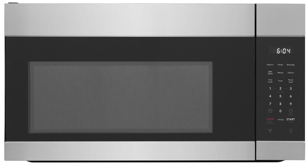 1.7 cu ft 1000 W Over the Range Microwave in Stainless Steel/Black 
