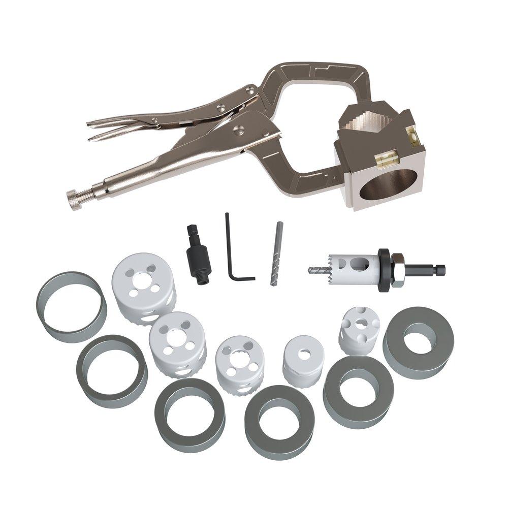 Pilot Clamp Locking Hole Saw Guide 