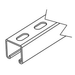 1-5/8 in. x 1-5/8 in. x 10 ft. 12 ga. Galvanized Steel Slotted Strut Channel