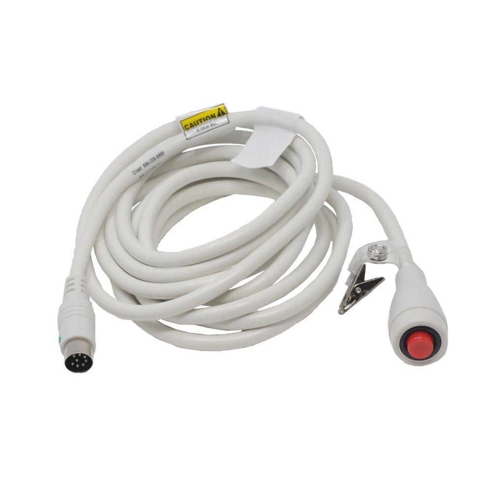 ECONOCALL CALL CORD RAULAND 8-PIN DIN PLUG WHITE 7 FT CORD 