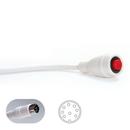 ECONOCALL CALL CORD RAULAND 8-PIN DIN PLUG WHITE 7 FT CORD 