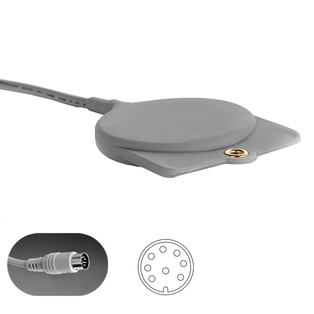 GERICALL CALL CORD RAULAND RESPONDER III+ IV 4000 8-PIN DIN PLUG GREY 10 FT CORD 