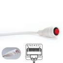 ECONOCALL CALL CORD SIMPLEX TEKTONE CRITICAL ALERT RJ45 8-PIN PLUG WHITE 7 FT CORD 