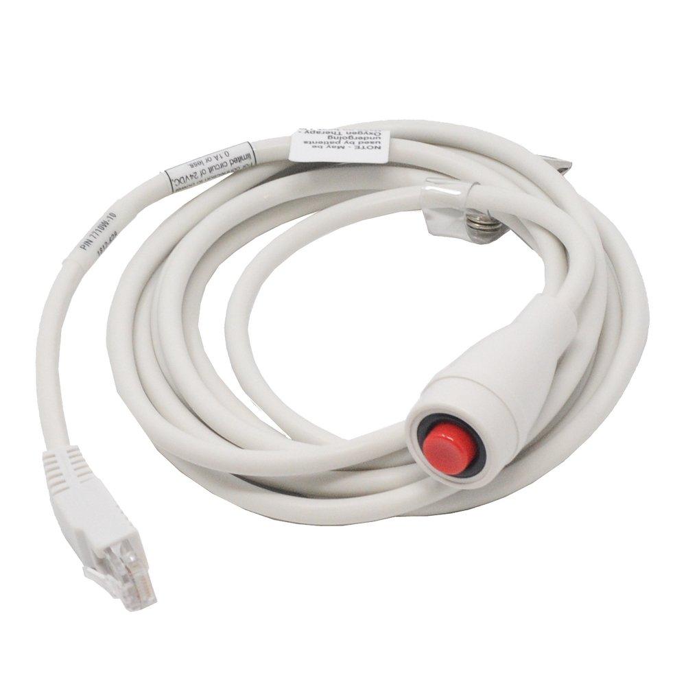 ECONOCALL CALL CORD SIMPLEX TEKTONE CRITICAL ALERT RJ45 8-PIN PLUG WHITE 7 FT CORD 