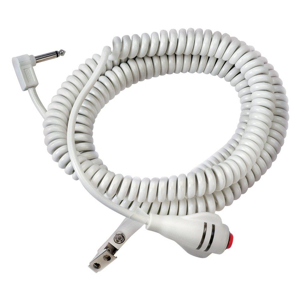 DURACALL CALL CORD 1/4 2-CONDUCTOR PHONE PLUG WHITE 16 FT COILED CORD 