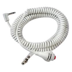 DuraCall™ Call Cord 1/4 2-Conductor Phone Plug White 16 ft Coiled Cord